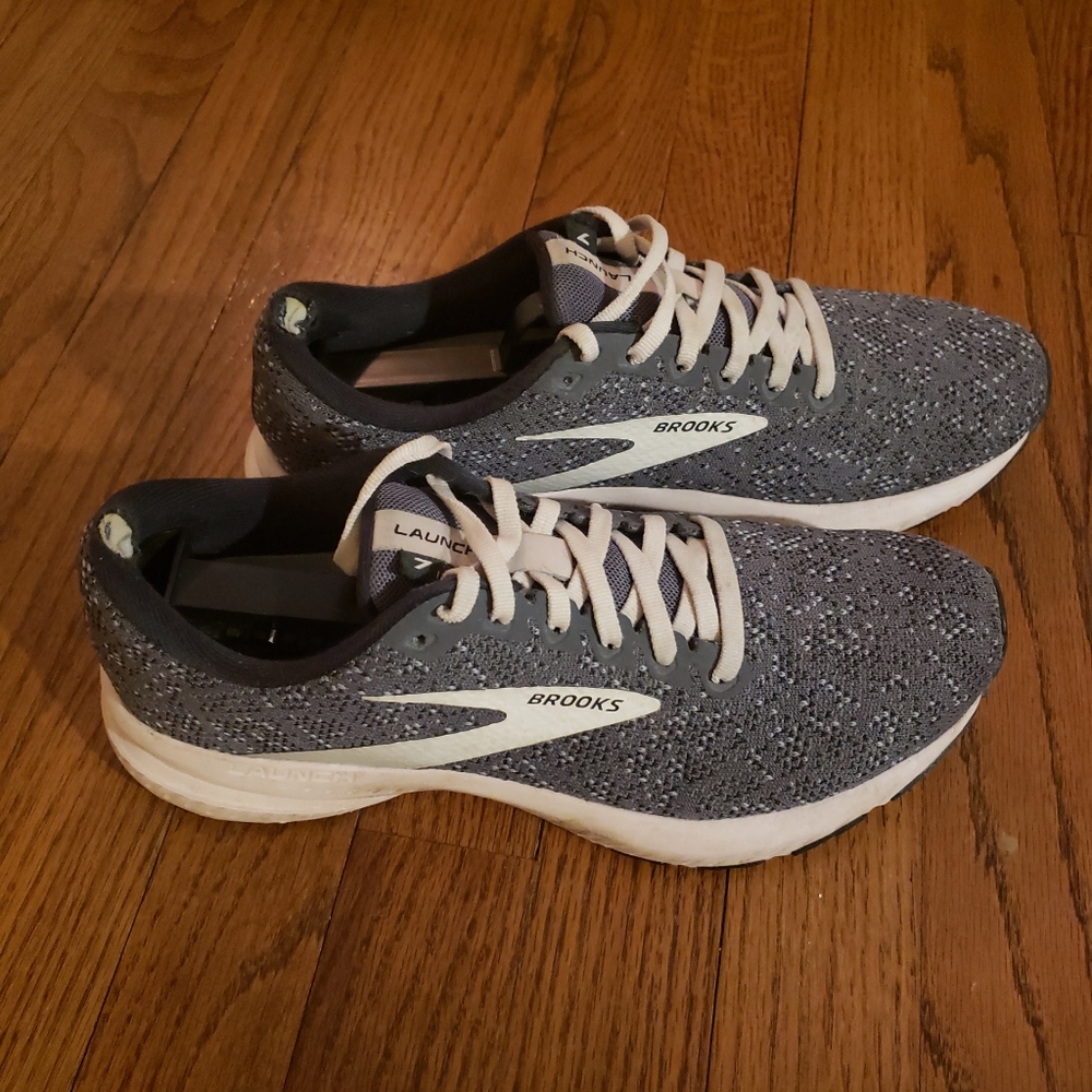 Brooks Launch 7 Grey Pink Neutral Speed Women Sz.8.5 Running Shoes 1203221B-062.